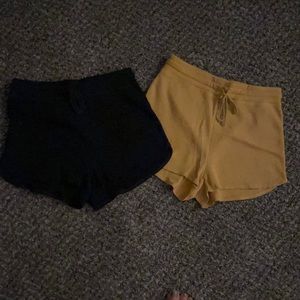 Aritiza TNA waffle knit shorts both XS